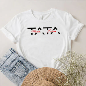 T-shirt TATA avec prénom neveu ou nièce
