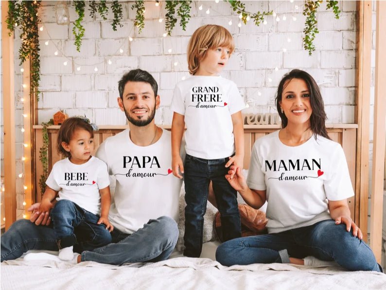 T-shirts complices pour toute la famille