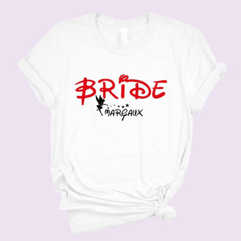 T-shirt Team Bride personnalisé avec prénom