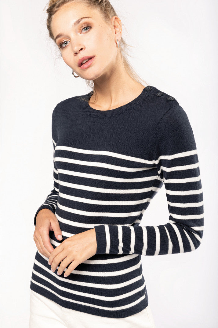 Pull marin femme