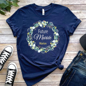 T-shirt Future mariée personnalisé avec prénom