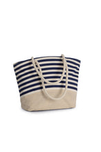 Charger l&#39;image dans la galerie, Sac shopping style marin en toile de jute