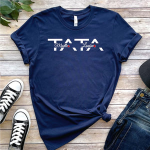T-shirt TATA avec prénom neveu ou nièce
