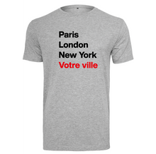 Charger l&#39;image dans la galerie, T-shirt homme Paris London New York et la ville ou village de votre choix