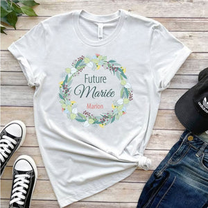 T-shirt Future mariée personnalisé avec prénom