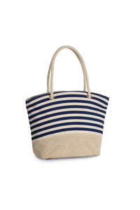 Sac shopping style marin en toile de jute