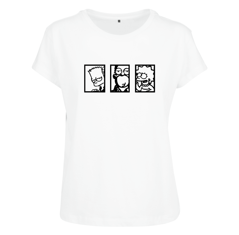 T-shirt femme Simpsons tryptique