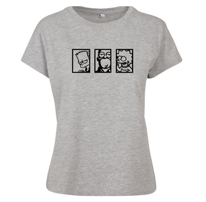 T-shirt femme Simpsons tryptique