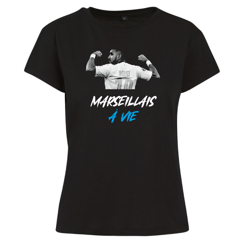 T-shirt femme Marseillais à vie