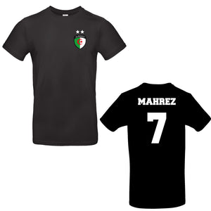 T-shirt homme Algérie 2 étoiles Mahrez 7 noir