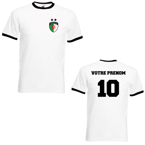 T-shirt homme Algérie personnalisé avec nom et numéro au choix