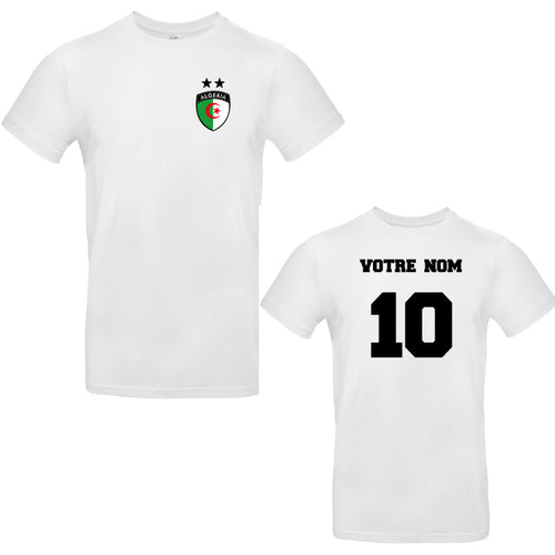 T-shirt homme Algérie personnalisé avec nom et numéro au choix