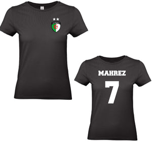 T-shirt femme Algérie 2 étoiles Mahrez 7 noir