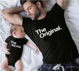 T-shirt Papa / Enfant : The Original - The Remix