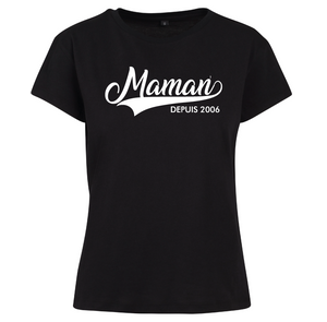 T-shirt Maman depuis.. (choisissez l'année!)