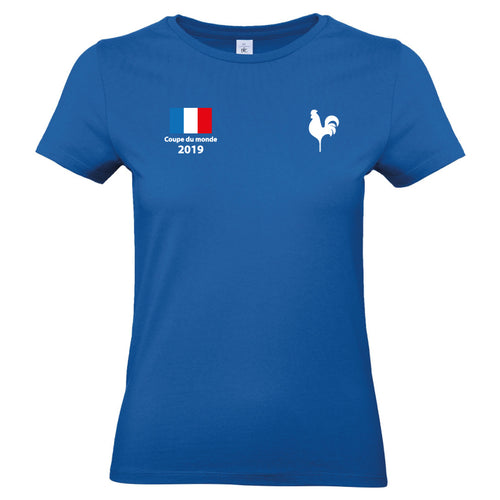 T-shirt pour femme Coupe du monde 2019 bleu