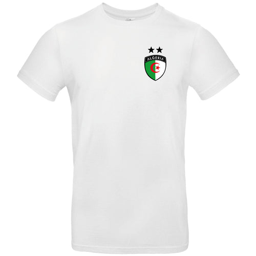 T-shirt homme Algérie 2 étoiles blanc