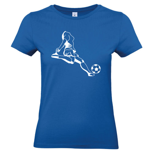 T-shirt pour femme Football Féminin bleu