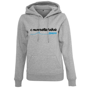 Sweat à capuche femme C'est Marseille bébé