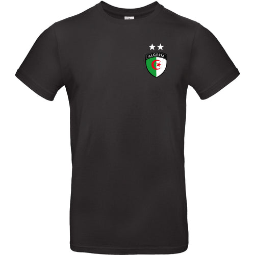 T-shirt homme Algérie 2 étoiles noir
