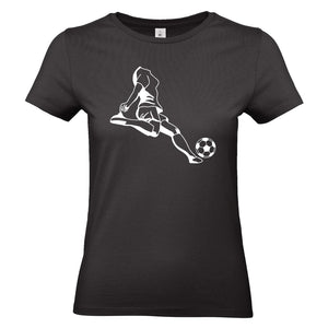 T-shirt pour femme Football Féminin noir