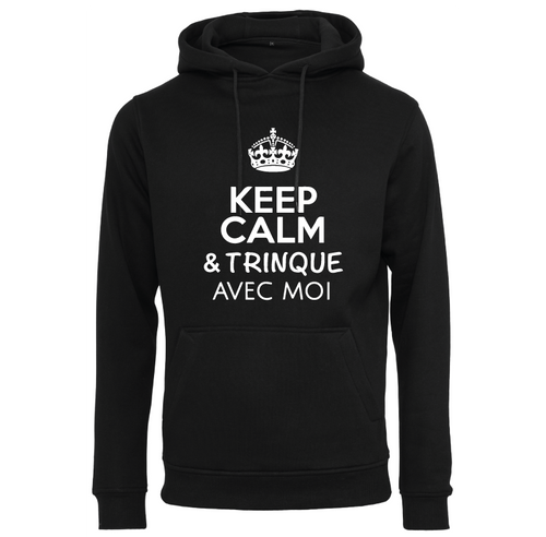 Sweat à capuche homme Keep calm & trinque avec moi