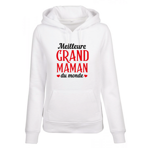 Sweat à capuche femme Meilleure grand maman du monde