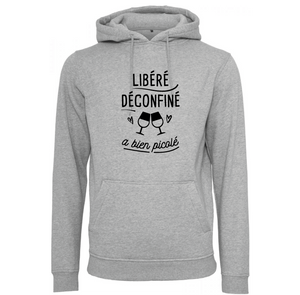 Sweat à capuche homme Libéré déconfiné