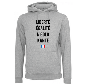 Sweat à capuche homme Liberté Égalité N'golo Kante