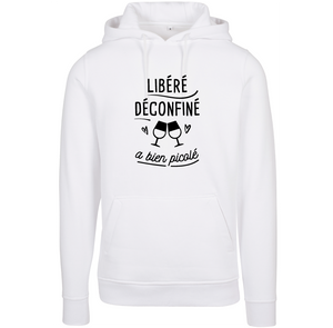 Sweat à capuche homme Libéré déconfiné