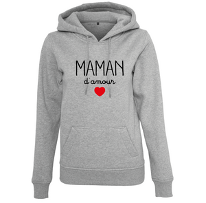 Sweat à capuche femme Maman d'amour