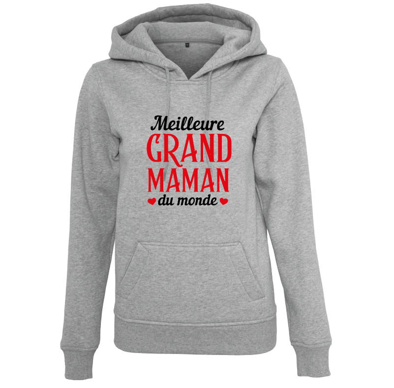 Sweat à capuche femme Meilleure grand maman du monde