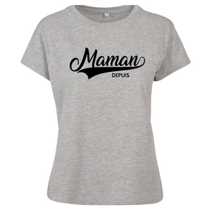 T-shirt Maman depuis.. (choisissez l'année!)