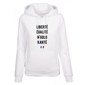 Sweat à capuche femme Liberté Égalité N'golo Kanté