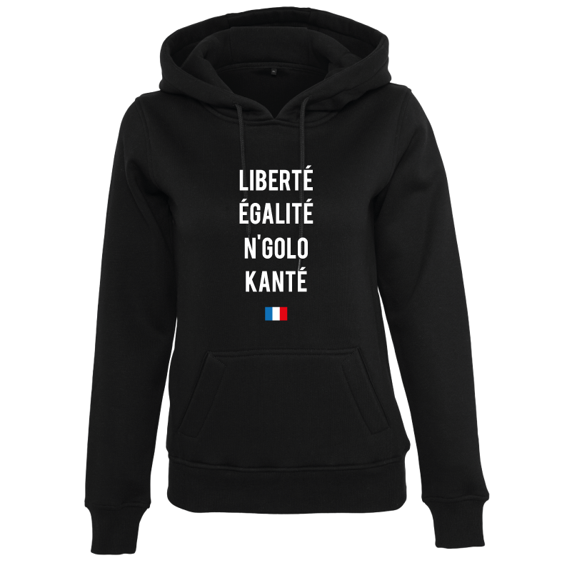 Sweat à capuche femme Liberté Égalité N'golo Kanté