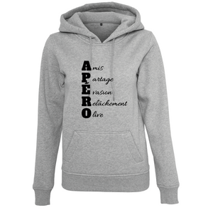 Sweat à capuche femme APÉRO