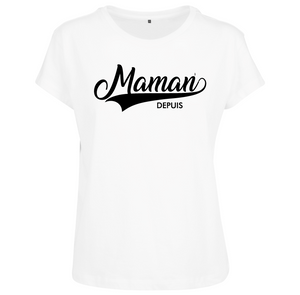 T-shirt Maman depuis.. (choisissez l'année!)