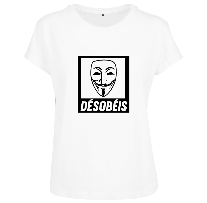 T-shirt femme Anonymous Désobéis