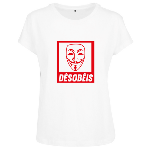 T-shirt femme Anonymous Désobéis