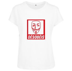 T-shirt femme Anonymous Désobéis