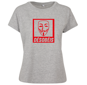 T-shirt femme Anonymous Désobéis