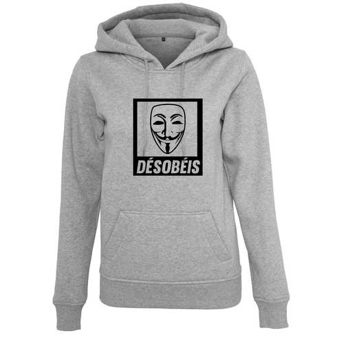 Sweat à capuche femme Anonymous Désobéis