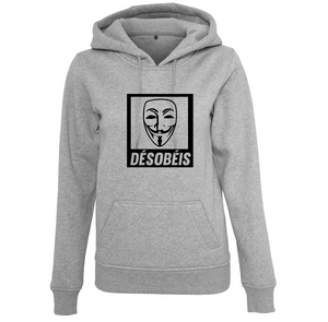 Sweat à capuche femme Anonymous Désobéis