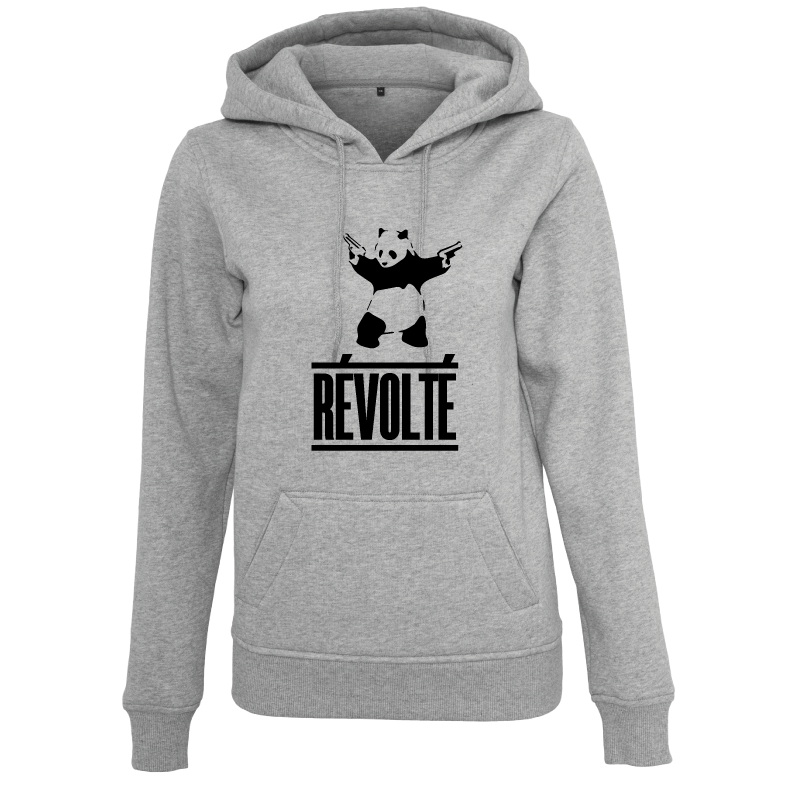 Sweat à capuche femme Panda révolté