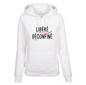 Sweat à capuche femme Libéré déconfiné