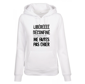 Sweat à capuche femme Libéré déconfiné..