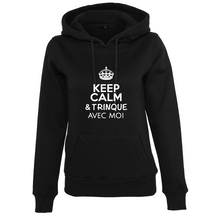 Charger l&#39;image dans la galerie, Sweat à capuche femme Keep calm &amp; trinque avec moi