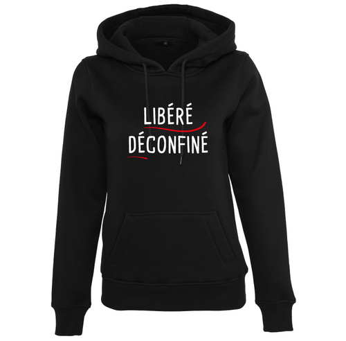 Sweat à capuche femme Libéré déconfiné