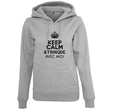 Charger l&#39;image dans la galerie, Sweat à capuche femme Keep calm &amp; trinque avec moi