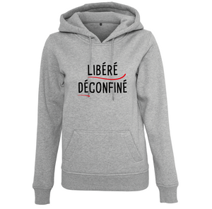 Sweat à capuche femme Libéré déconfiné